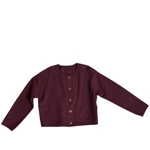 ANN TAYLOR Deep Purple Knit Cardigan